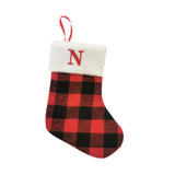 Christmas Stockings Portable Xmas Fireplace Socks for Holiday Home Fireplace Letter N