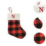 Christmas Stockings Portable Xmas Fireplace Socks for Holiday Home Fireplace Letter N