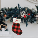 Christmas Stockings Portable Xmas Fireplace Socks for Holiday Home Fireplace Letter N