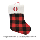 Christmas Stockings Portable Xmas Fireplace Socks for Holiday Home Fireplace Letter O