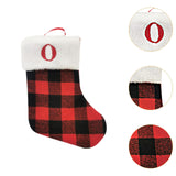 Christmas Stockings Portable Xmas Fireplace Socks for Holiday Home Fireplace Letter O