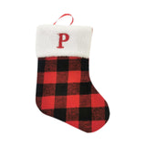 Christmas Stockings Portable Xmas Fireplace Socks for Holiday Home Fireplace Letter P