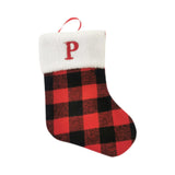 Christmas Stockings Portable Xmas Fireplace Socks for Holiday Home Fireplace Letter P