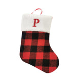 Christmas Stockings Portable Xmas Fireplace Socks for Holiday Home Fireplace Letter P