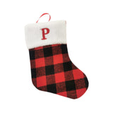 Christmas Stockings Portable Xmas Fireplace Socks for Holiday Home Fireplace Letter P