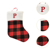 Christmas Stockings Portable Xmas Fireplace Socks for Holiday Home Fireplace Letter P