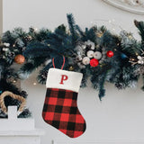 Christmas Stockings Portable Xmas Fireplace Socks for Holiday Home Fireplace Letter P