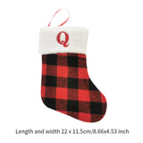 Christmas Stockings Portable Xmas Fireplace Socks for Holiday Home Fireplace Letter Q