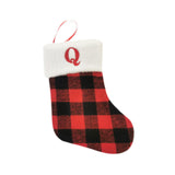 Christmas Stockings Portable Xmas Fireplace Socks for Holiday Home Fireplace Letter Q