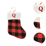 Christmas Stockings Portable Xmas Fireplace Socks for Holiday Home Fireplace Letter Q