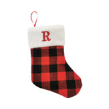 Christmas Stockings Portable Xmas Fireplace Socks for Holiday Home Fireplace Letter R