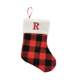 Christmas Stockings Portable Xmas Fireplace Socks for Holiday Home Fireplace Letter R