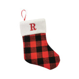 Christmas Stockings Portable Xmas Fireplace Socks for Holiday Home Fireplace Letter R