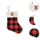 Christmas Stockings Portable Xmas Fireplace Socks for Holiday Home Fireplace Letter R