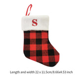 Christmas Stockings Portable Xmas Fireplace Socks for Holiday Home Fireplace Letter S