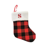 Christmas Stockings Portable Xmas Fireplace Socks for Holiday Home Fireplace Letter S