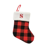 Christmas Stockings Portable Xmas Fireplace Socks for Holiday Home Fireplace Letter S