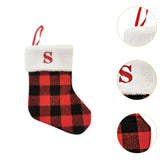 Christmas Stockings Portable Xmas Fireplace Socks for Holiday Home Fireplace Letter S