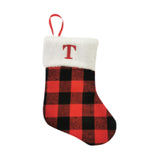 Christmas Stockings Portable Xmas Fireplace Socks for Holiday Home Fireplace Letter T