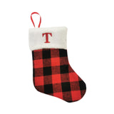 Christmas Stockings Portable Xmas Fireplace Socks for Holiday Home Fireplace Letter T