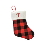 Christmas Stockings Portable Xmas Fireplace Socks for Holiday Home Fireplace Letter T