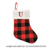 Christmas Stockings Portable Xmas Fireplace Socks for Holiday Home Fireplace Letter U