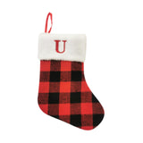 Christmas Stockings Portable Xmas Fireplace Socks for Holiday Home Fireplace Letter U