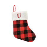 Christmas Stockings Portable Xmas Fireplace Socks for Holiday Home Fireplace Letter U