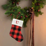 Christmas Stockings Portable Xmas Fireplace Socks for Holiday Home Fireplace Letter U