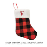 Christmas Stockings Portable Xmas Fireplace Socks for Holiday Home Fireplace Letter V