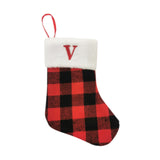 Christmas Stockings Portable Xmas Fireplace Socks for Holiday Home Fireplace Letter V