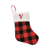 Christmas Stockings Portable Xmas Fireplace Socks for Holiday Home Fireplace Letter V