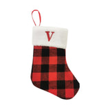 Christmas Stockings Portable Xmas Fireplace Socks for Holiday Home Fireplace Letter V