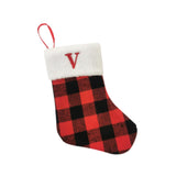 Christmas Stockings Portable Xmas Fireplace Socks for Holiday Home Fireplace Letter V