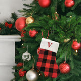 Christmas Stockings Portable Xmas Fireplace Socks for Holiday Home Fireplace Letter V