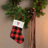 Christmas Stockings Portable Xmas Fireplace Socks for Holiday Home Fireplace Letter V