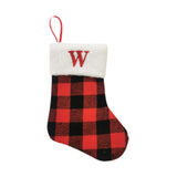 Christmas Stockings Portable Xmas Fireplace Socks for Holiday Home Fireplace Letter W