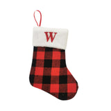 Christmas Stockings Portable Xmas Fireplace Socks for Holiday Home Fireplace Letter W