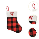 Christmas Stockings Portable Xmas Fireplace Socks for Holiday Home Fireplace Letter W