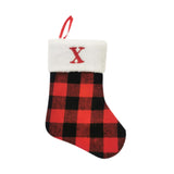 Christmas Stockings Portable Xmas Fireplace Socks for Holiday Home Fireplace Letter X