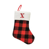 Christmas Stockings Portable Xmas Fireplace Socks for Holiday Home Fireplace Letter X