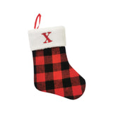 Christmas Stockings Portable Xmas Fireplace Socks for Holiday Home Fireplace Letter X