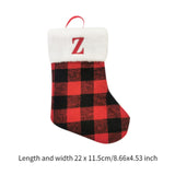 Christmas Stockings Portable Xmas Fireplace Socks for Holiday Home Fireplace Letter Z