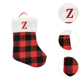 Christmas Stockings Portable Xmas Fireplace Socks for Holiday Home Fireplace Letter Z