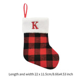 Christmas Stockings Portable Xmas Fireplace Socks for Holiday Home Fireplace Letter K