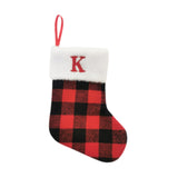 Christmas Stockings Portable Xmas Fireplace Socks for Holiday Home Fireplace Letter K