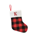 Christmas Stockings Portable Xmas Fireplace Socks for Holiday Home Fireplace Letter K