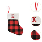 Christmas Stockings Portable Xmas Fireplace Socks for Holiday Home Fireplace Letter K