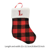 Christmas Stockings Portable Xmas Fireplace Socks for Holiday Home Fireplace Letter L