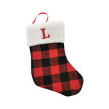 Christmas Stockings Portable Xmas Fireplace Socks for Holiday Home Fireplace Letter L